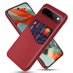For Google Pixel 11 Pro XL Case PU Leather Cloth Texture Hard PC Phone Cover with Card Holder