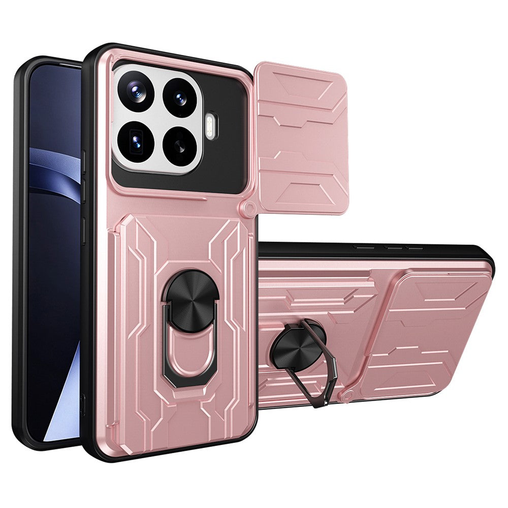 Xiaomi 17T-skal PC + TPU-stativ mobilskal med kamerareglage