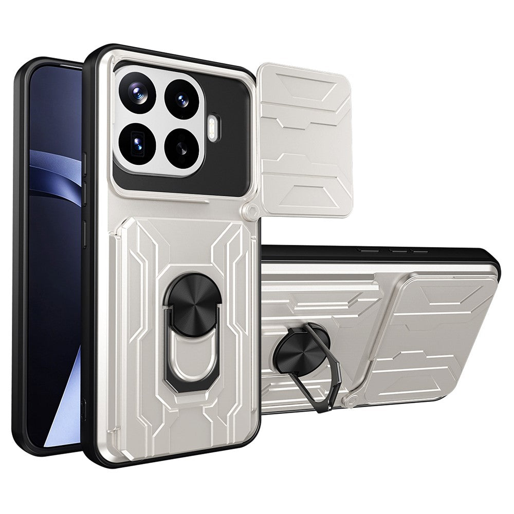 Xiaomi 17T-skal PC + TPU-stativ mobilskal med kamerareglage