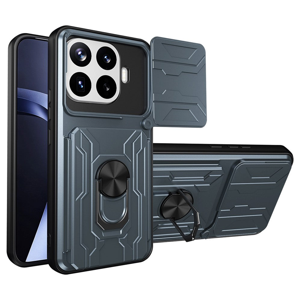 Xiaomi 17T-skal PC + TPU-stativ mobilskal med kamerareglage