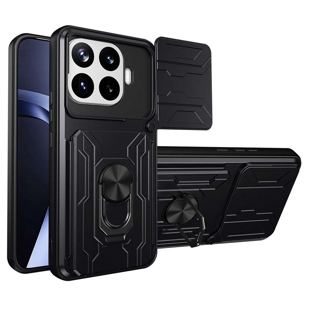 For Xiaomi 17T Pro Case PC + TPU Kickstand Phone Back Cover with Camera Slider
