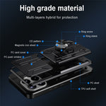 For Xiaomi 17T Pro Case PC + TPU Kickstand Phone Back Cover with Camera Slider