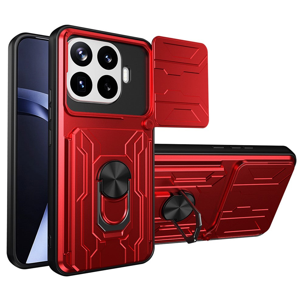 For Xiaomi 17T Pro Case PC + TPU Kickstand Phone Back Cover with Camera Slider