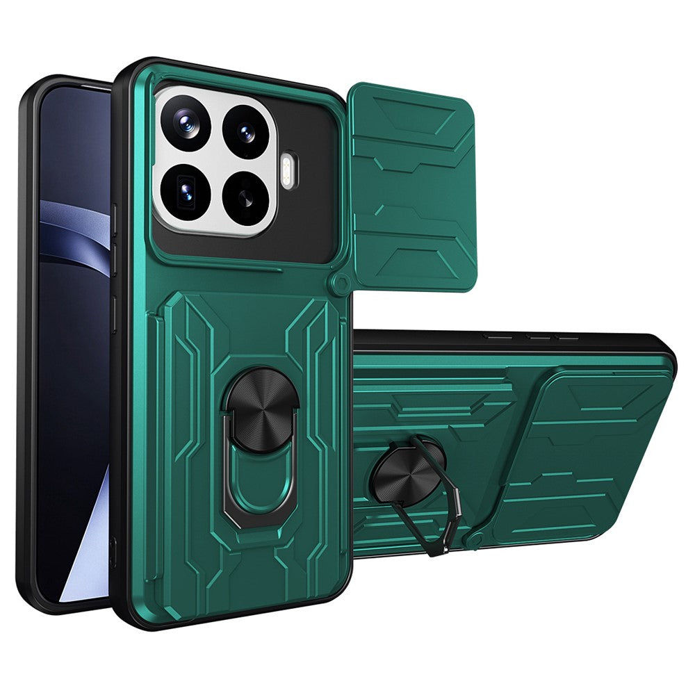 For Xiaomi 17T Pro Case PC + TPU Kickstand Phone Back Cover with Camera Slider