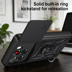 Til ZTE Blade A56 cover med skydelåg til kamera PC + TPU stativ telefoncover