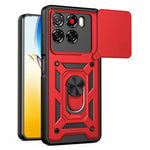 Til ZTE Blade A56 cover med skydelåg til kamera PC + TPU stativ telefoncover