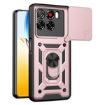 Til ZTE Blade A56 cover med skydelåg til kamera PC + TPU stativ telefoncover