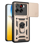 Til ZTE Blade A56 cover med skydelåg til kamera PC + TPU stativ telefoncover