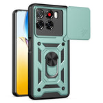Til ZTE Blade A56 cover med skydelåg til kamera PC + TPU stativ telefoncover