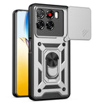 Til ZTE Blade A56 cover med skydelåg til kamera PC + TPU stativ telefoncover