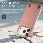 For iPhone 18 Pro Max / 17 Pro Max Litchi Pattern Case with Lanyard Shockproof PC PU Leather Cover