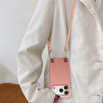 For iPhone 18 Pro Max / 17 Pro Max Litchi Pattern Case with Lanyard Shockproof PC PU Leather Cover