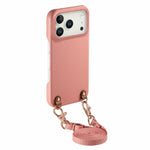 For iPhone 18 Pro / 17 Pro Litchi Pattern Case with Lanyard Shockproof PC PU Leather Cover