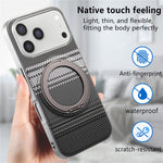 For iPhone 18 Pro Max / 17 Pro Max Case Magnetic Kickstand PU Leather + PC + TPU Gradient Phone Cover