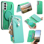 For Samsung Galaxy A37 5G Magnetic Case Detachable 2 in 1 Flip Wallet Leather Phone Cover with Suction Cup