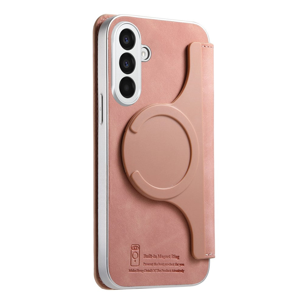 For Samsung Galaxy S25 Magnetic Case Detachable 2 in 1 Flip Wallet Leather Phone Cover with Suction Cup