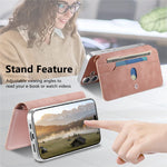 For Samsung Galaxy S25 Magnetic Case Detachable 2 in 1 Flip Wallet Leather Phone Cover with Suction Cup