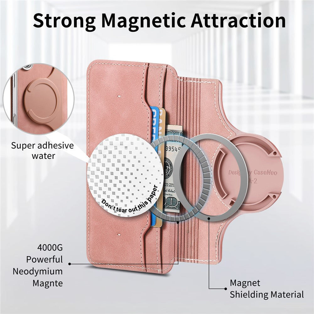 For Samsung Galaxy S25 Magnetic Case Detachable 2 in 1 Flip Wallet Leather Phone Cover with Suction Cup