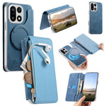 For OnePlus 15 5G Magnetic Case Detachable 2 in 1 Flip Wallet Leather Phone Cover with Suction Cup
