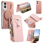 For Samsung Galaxy S25 Edge Magnetic Case Detachable 2 in 1 Flip Wallet Leather Phone Cover with Suction Cup