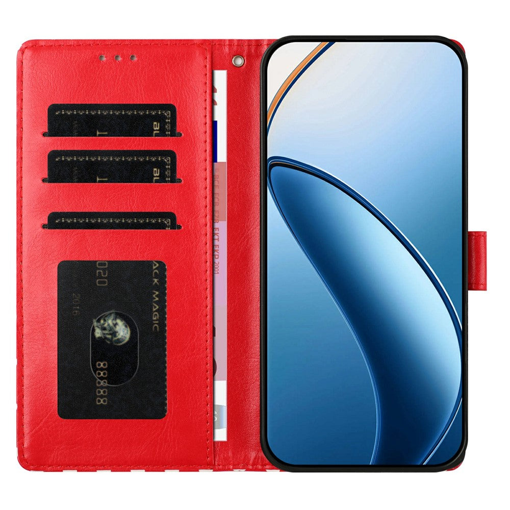 For Samsung Galaxy S26+ Case Heart Pattern PU Leather Flip Wallet Stand Phone Cover with Wrist Strap