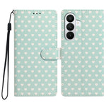 For Samsung Galaxy S26+ Case Heart Pattern PU Leather Flip Wallet Stand Phone Cover with Wrist Strap