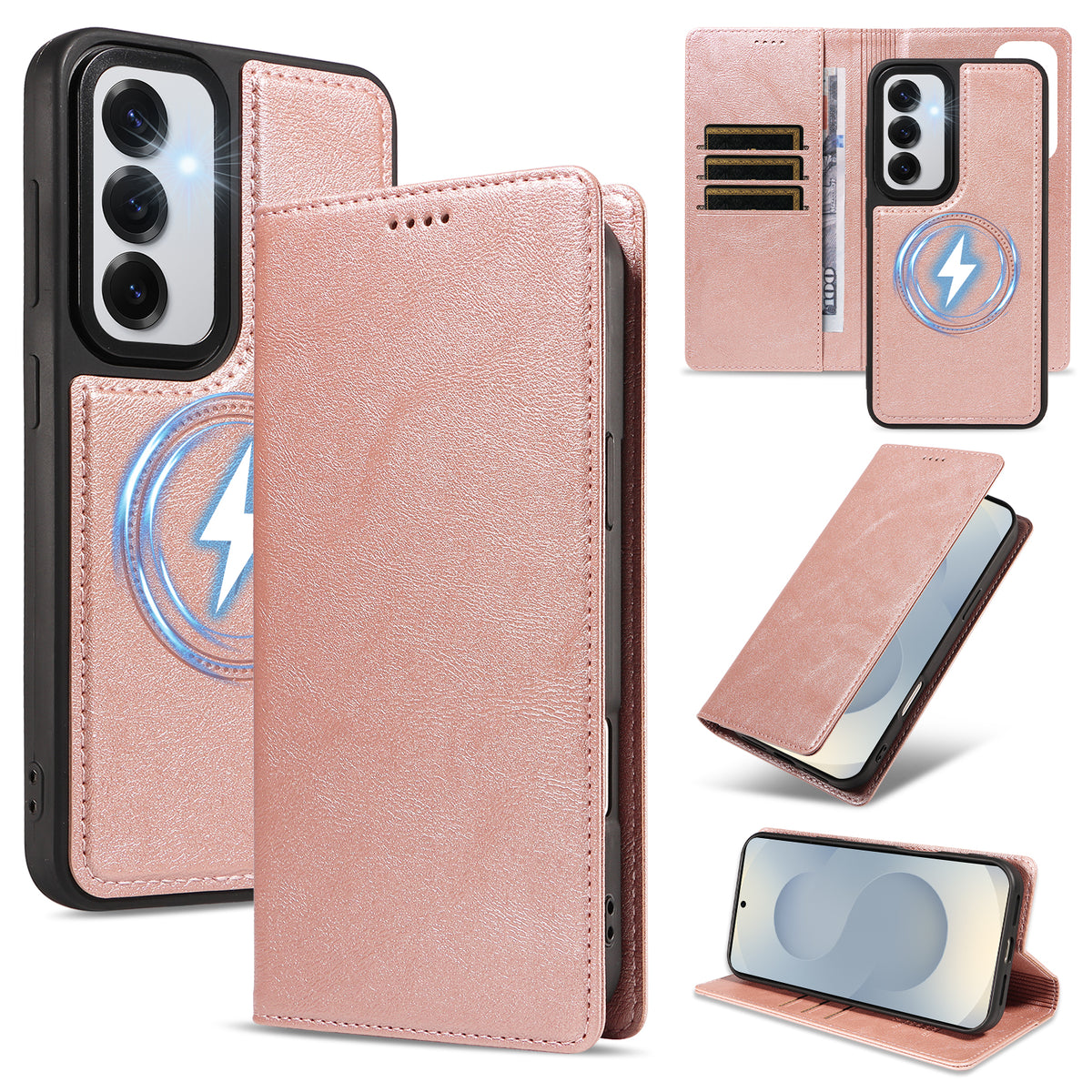 For Samsung Galaxy S24 / Galaxy S25 Magnetic Case Detachable 2 in 1 Leather Wallet Phone Cover
