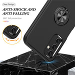 Samsung Galaxy A14 5G / A14 4G Roterande Ring Stödskal Hårt PC + Mjukt TPU Dubbelskiktat Skyddande mobilskal