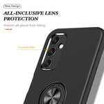 Samsung Galaxy A14 5G / A14 4G Roterande Ring Stödskal Hårt PC + Mjukt TPU Dubbelskiktat Skyddande mobilskal