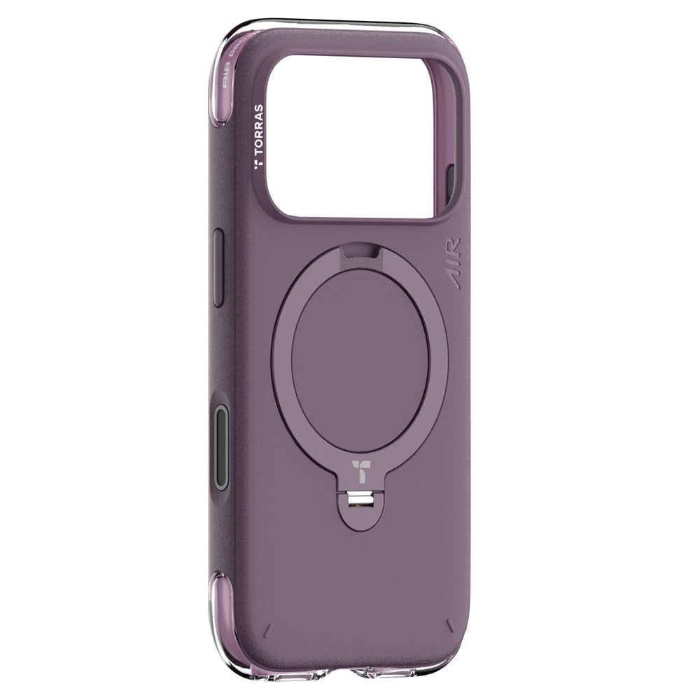 TORRAS Ostand Q3 Air Essential til iPhone 18 Pro / 17 Pro Magnetisk Cover med Roterende Støtteben PC + TPU Telefoncover