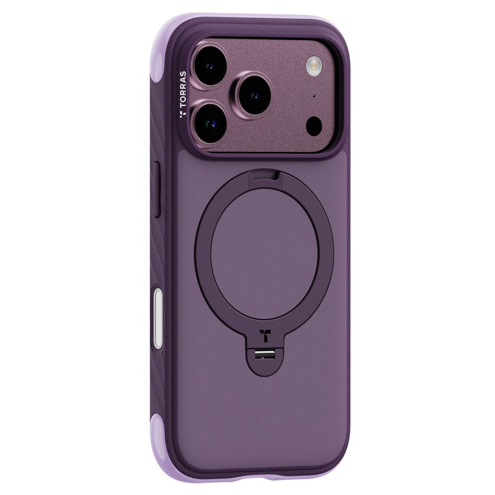 TORRAS Ostand Q3 Rugged Series for iPhone 18 Pro / 17 Pro Magnetic Case Rotating Kickstand TPU + PC Phone Cover