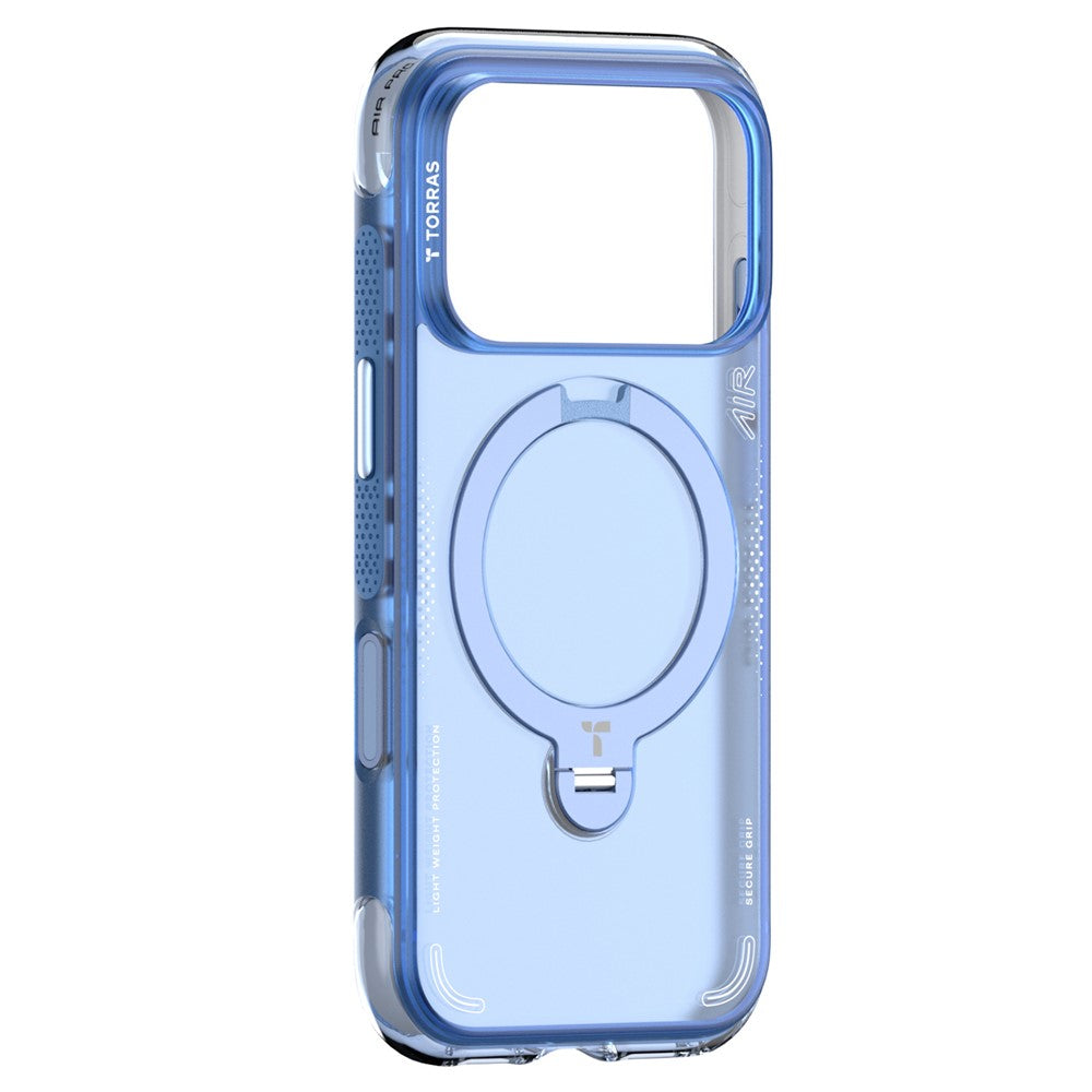 TORRAS Ostand Q3 Air Series til iPhone 18 Pro / 17 Pro Cover Stødsikkert PC + TPU Telefoncover med Støttefod