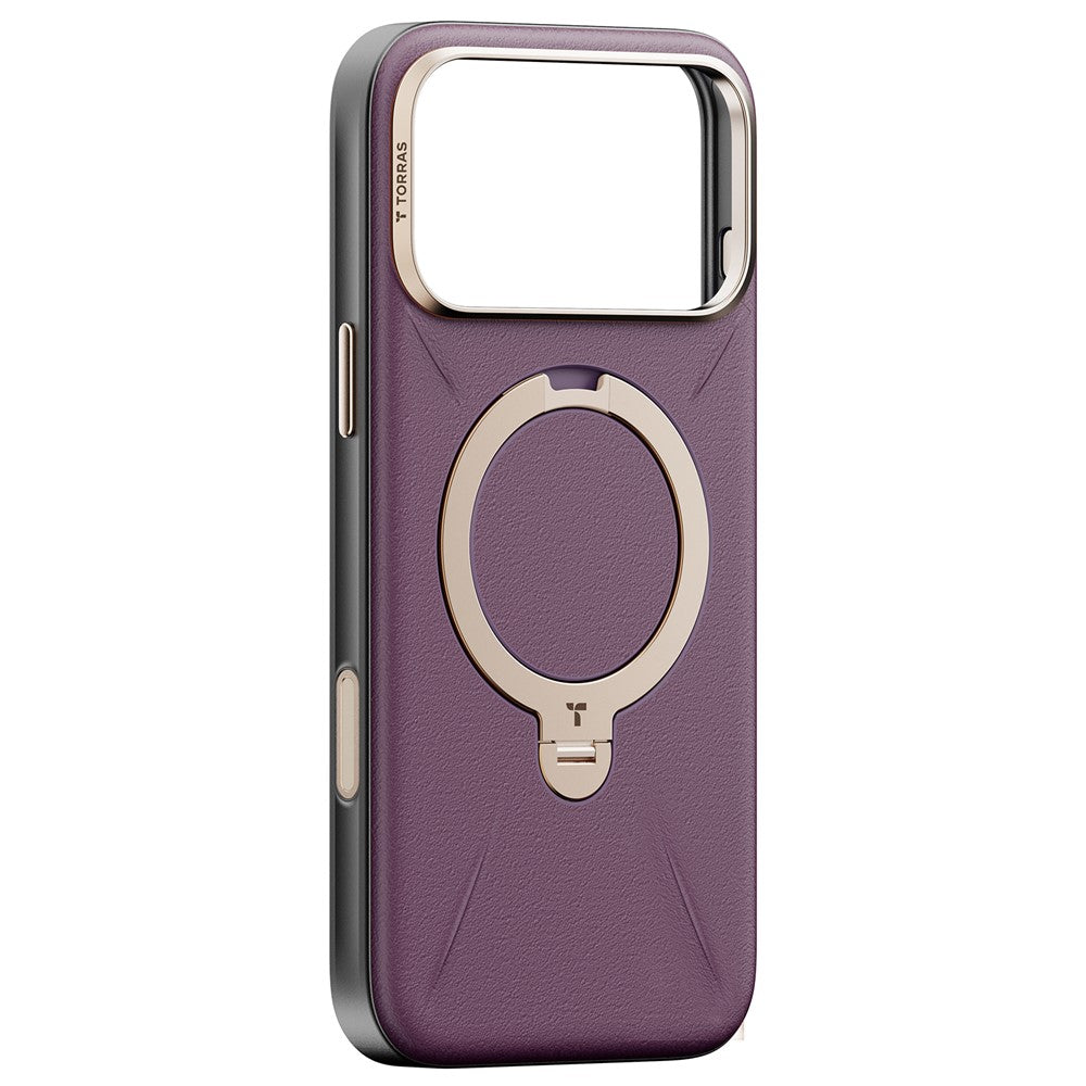 TORRAS Ostand Q3 VegSkin Series til iPhone 18 Pro / 17 Pro cover, kompatibel med MagSafe og støtteben