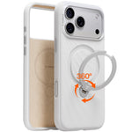 TORRAS Ostand Q3 Silicone Wind Series for iPhone 18 Pro / 17 Pro Magnetic Case Rotating Kickstand Liquid Silicone + PC Phone Cover