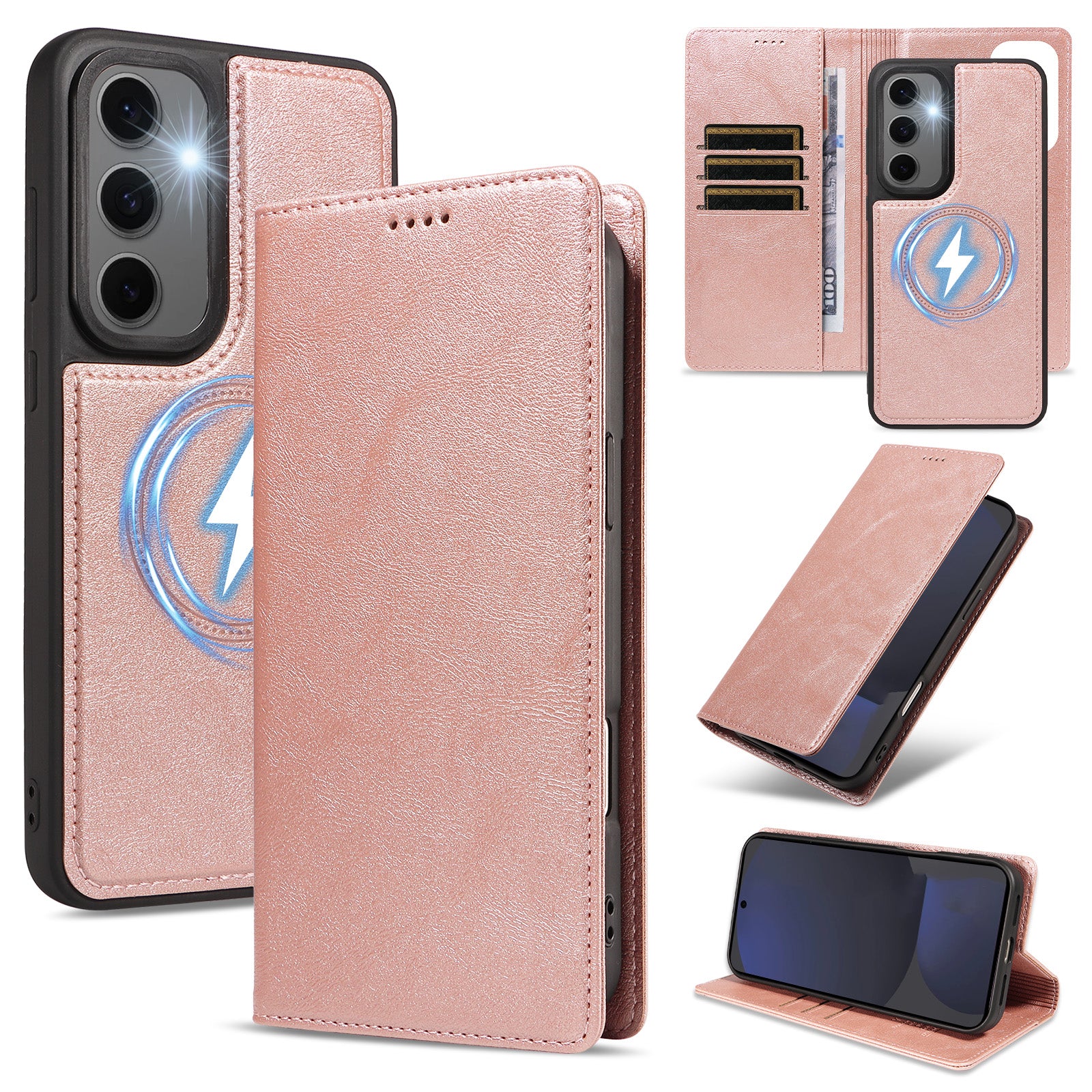 For Samsung Galaxy S24 FE Magnetic Case Detachable 2 in 1 Leather Wallet Phone Cover