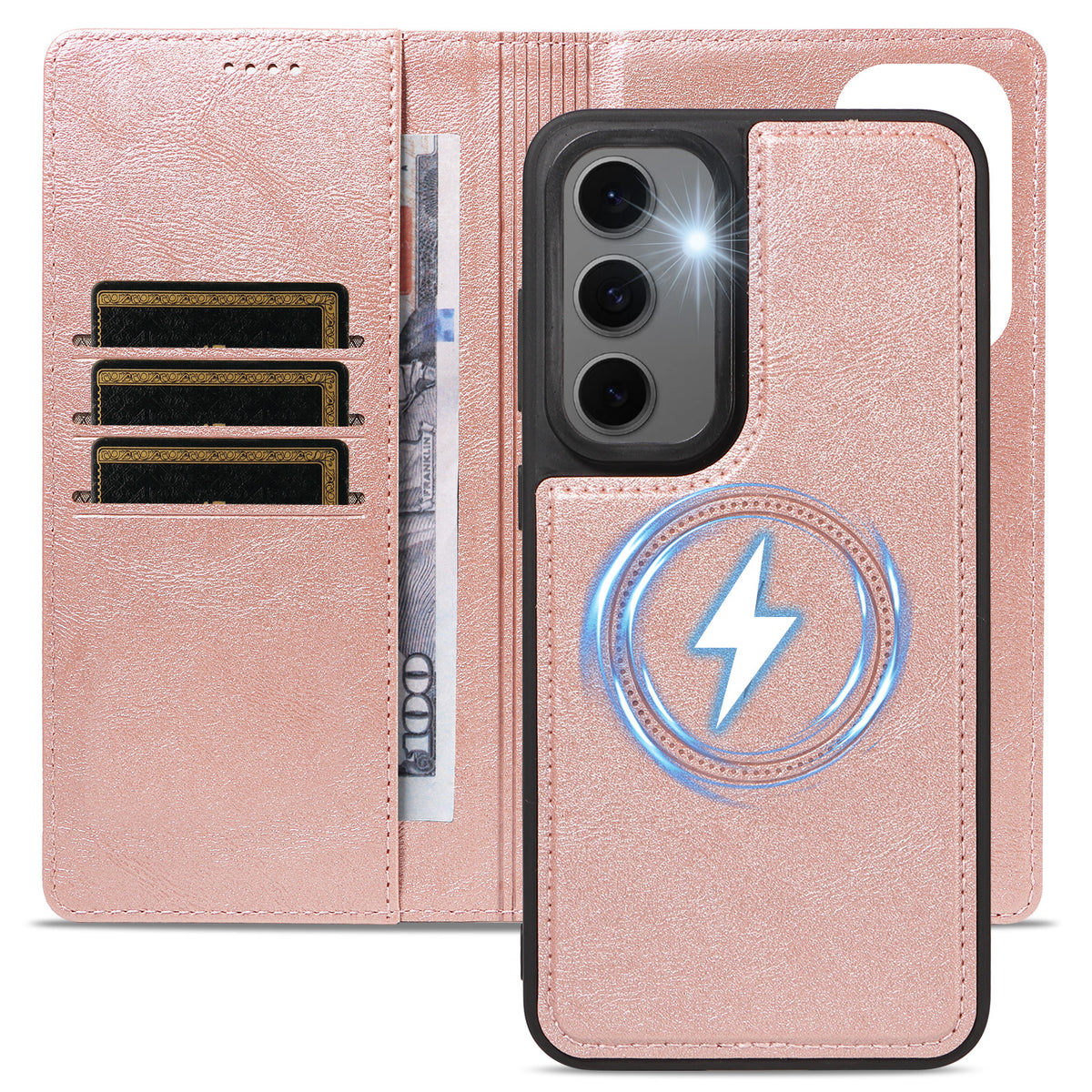 For Samsung Galaxy S24 FE Magnetic Case Detachable 2 in 1 Leather Wallet Phone Cover