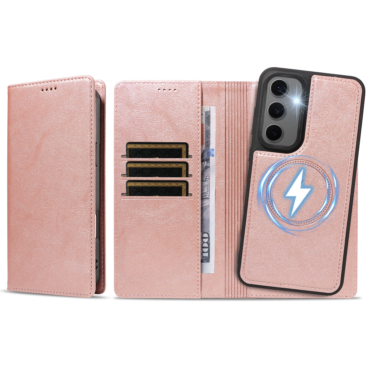 For Samsung Galaxy S24 FE Magnetic Case Detachable 2 in 1 Leather Wallet Phone Cover