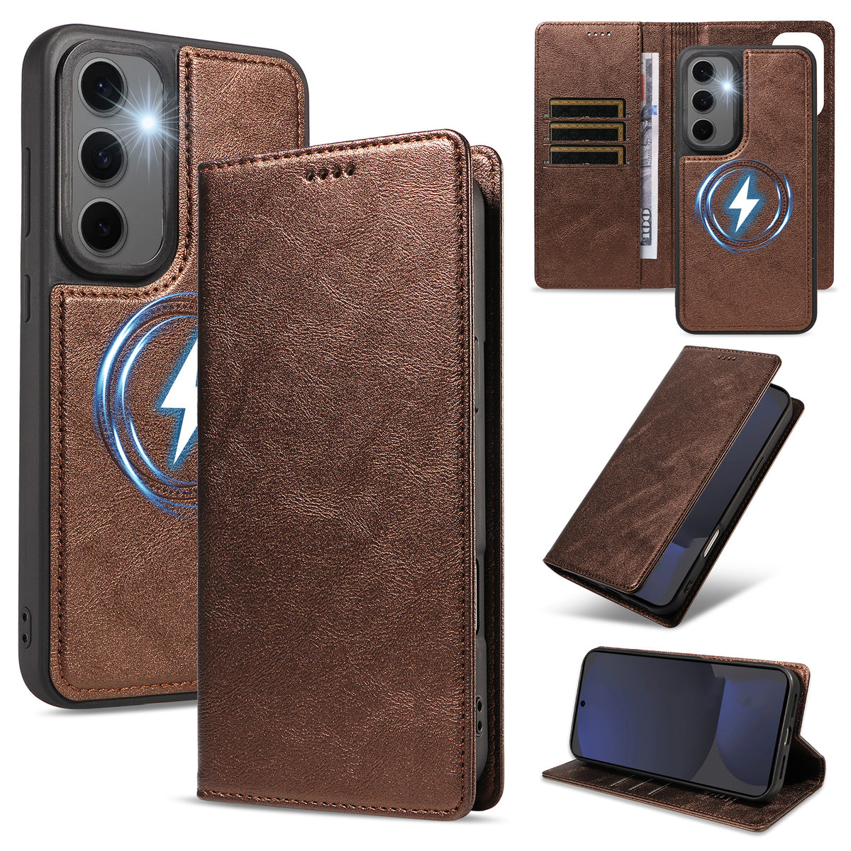 For Samsung Galaxy S24 FE Magnetic Case Detachable 2 in 1 Leather Wallet Phone Cover