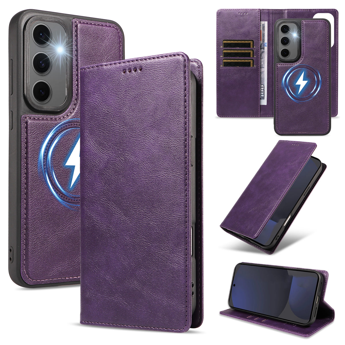 For Samsung Galaxy S24 FE Magnetic Case Detachable 2 in 1 Leather Wallet Phone Cover