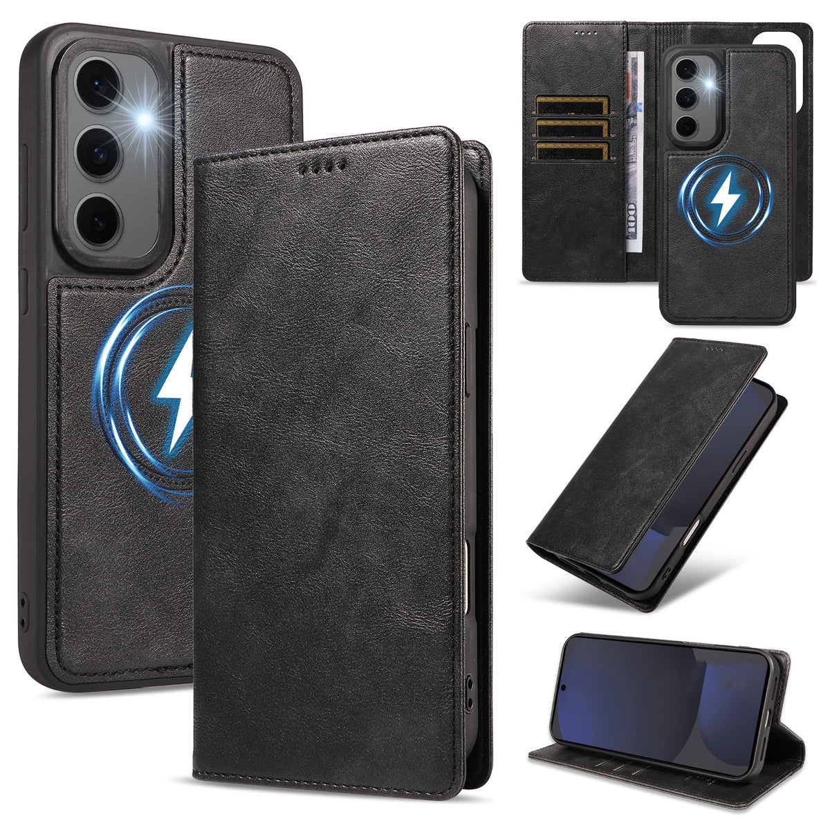 For Samsung Galaxy S24 FE Magnetic Case Detachable 2 in 1 Leather Wallet Phone Cover