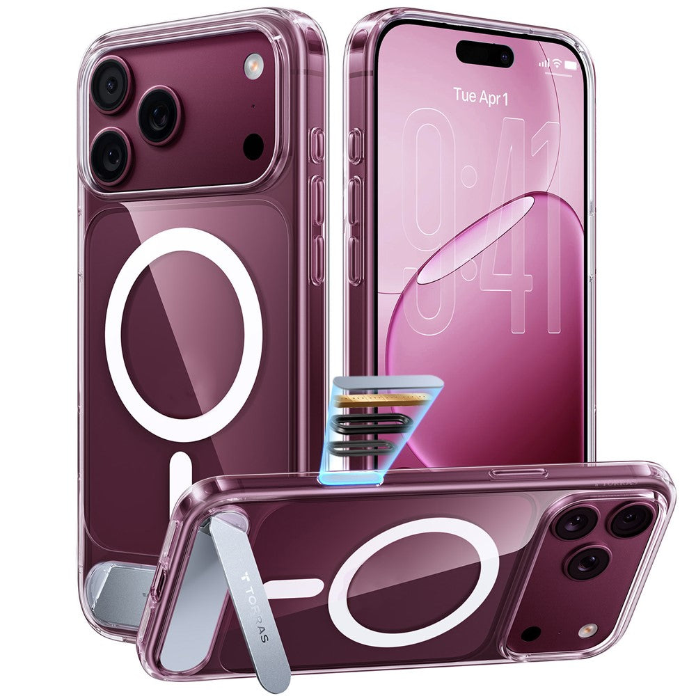 TORRAS Ostand L1 Series for iPhone 18 Pro / 17 Pro Magnetic Case Kickstand TPU + PC Phone Cover