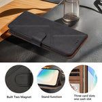 For iPhone 15 Pro Case Diamond Stitch PU Leather Wallet Flip Phone Cover with Wrist Strap