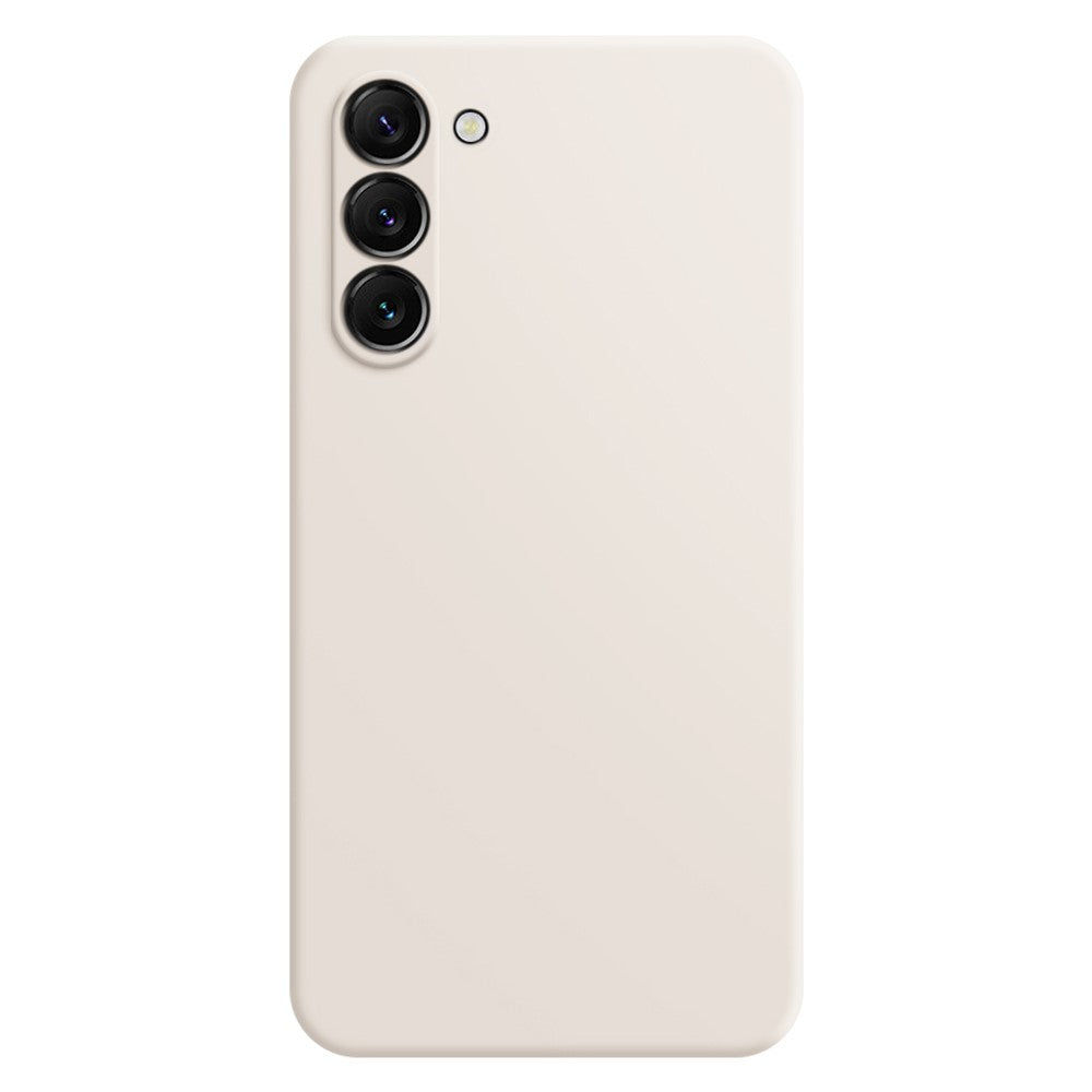 Rubberized Mobile Phone TPU Case for Samsung Galaxy S23, Microfiber Lining Design Straight Edge Protective Cover