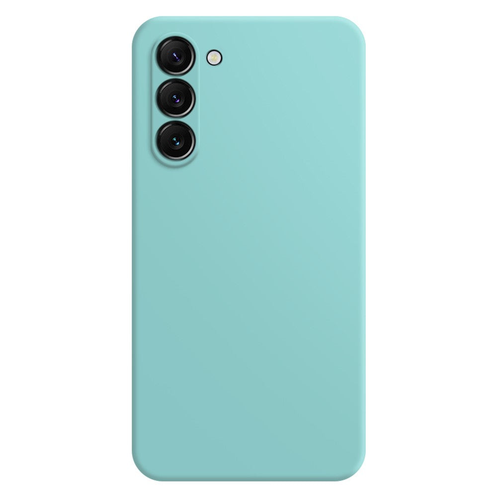 Rubberized Mobile Phone TPU Case for Samsung Galaxy S23, Microfiber Lining Design Straight Edge Protective Cover