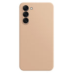 Rubberized Mobile Phone TPU Case for Samsung Galaxy S23, Microfiber Lining Design Straight Edge Protective Cover