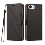 For iPhone 17e / iPhone 16e Case Diamond Stitch PU Leather Wallet Flip Phone Cover with Wrist Strap