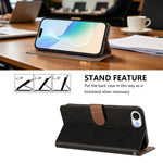 For iPhone 17e / iPhone 16e Case Diamond Stitch PU Leather Wallet Flip Phone Cover with Wrist Strap
