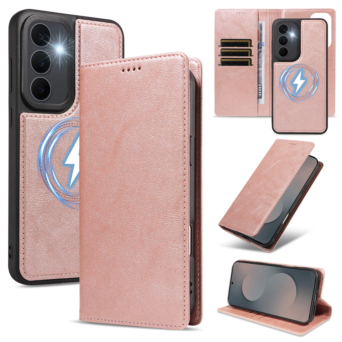 For Samsung Galaxy S25 FE Magnetic Case Detachable 2 in 1 Leather Wallet Phone Cover