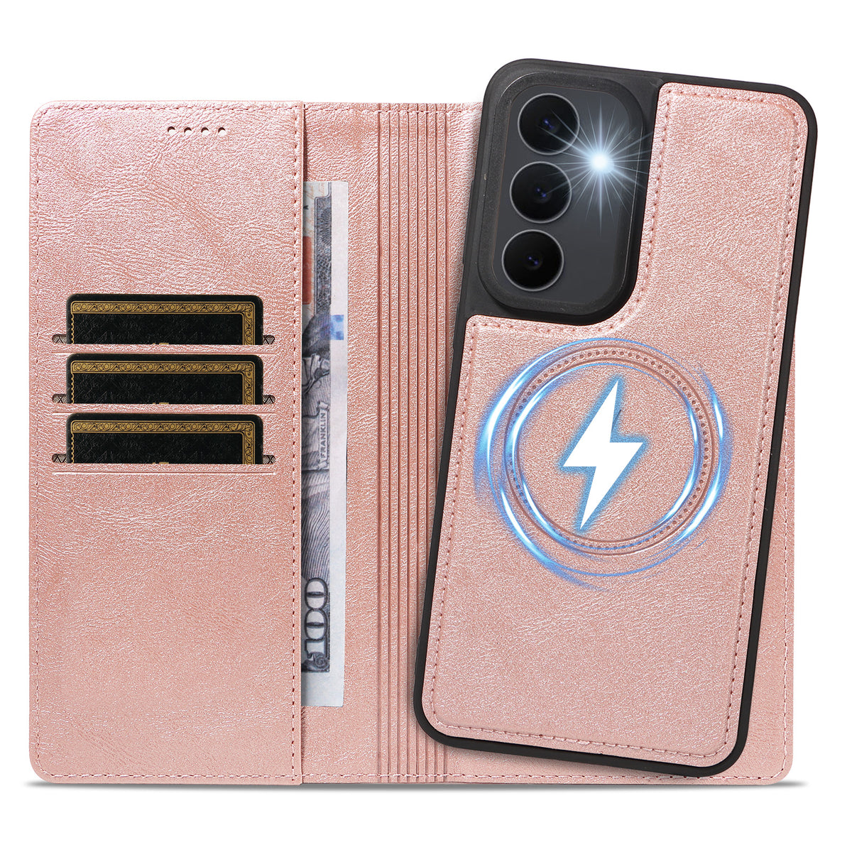 For Samsung Galaxy S25 FE Magnetic Case Detachable 2 in 1 Leather Wallet Phone Cover