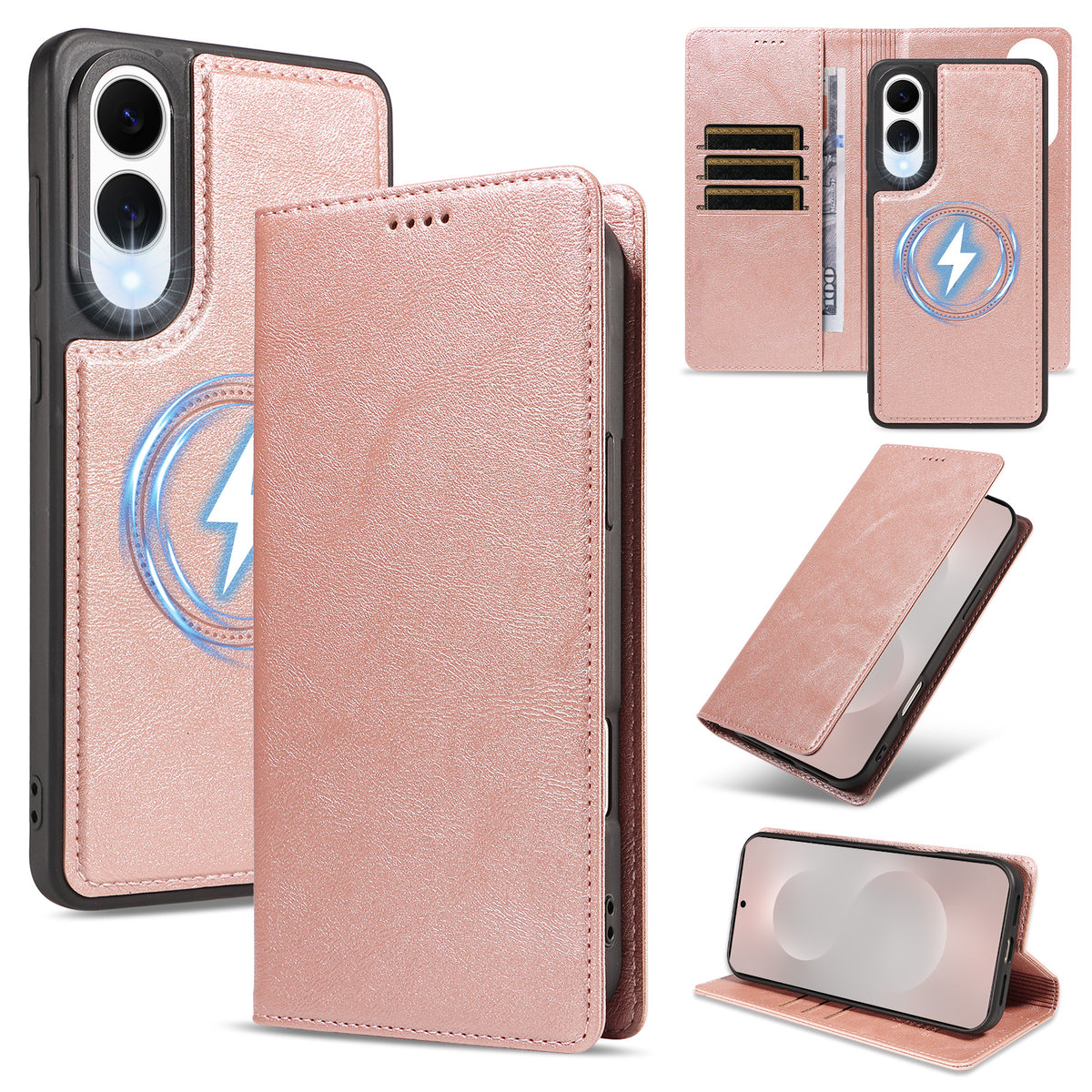 For Samsung Galaxy S25 Edge Magnetic Case Detachable 2 in 1 Leather Wallet Phone Cover